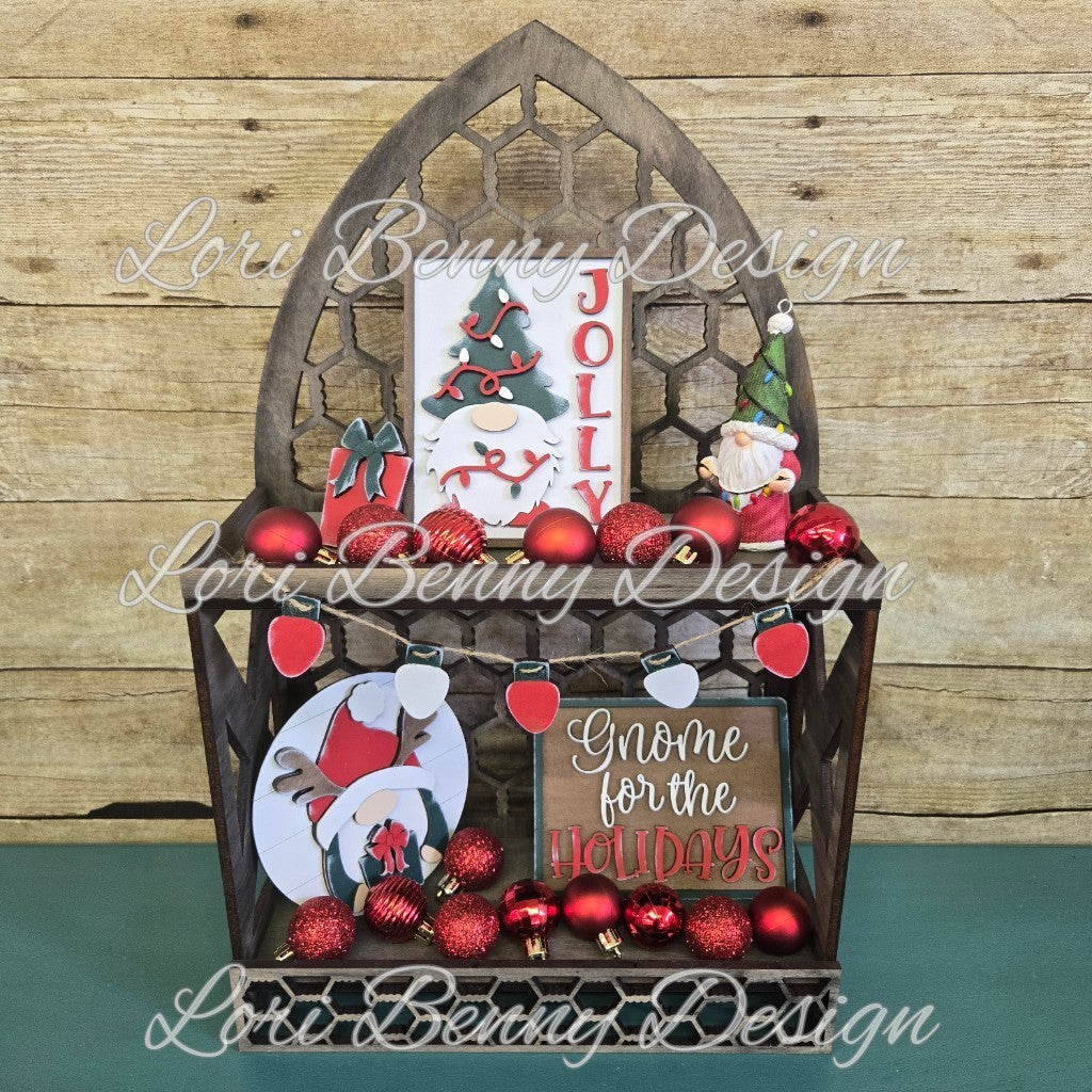 TAKE HOME KIT CHRISTMAS GNOME TIER TRAY SET WITH SUPPLIES