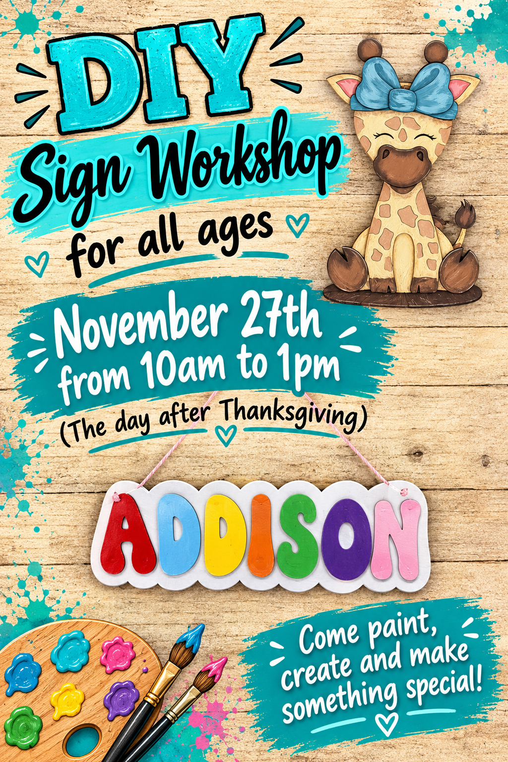 DIY SIGN WORKSHOP FOR ALL AGES 11/27