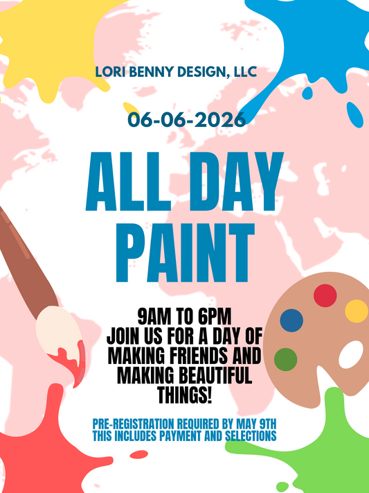 JUNE ALL DAY PAINT JUNE 6TH 9AM TO 6PM